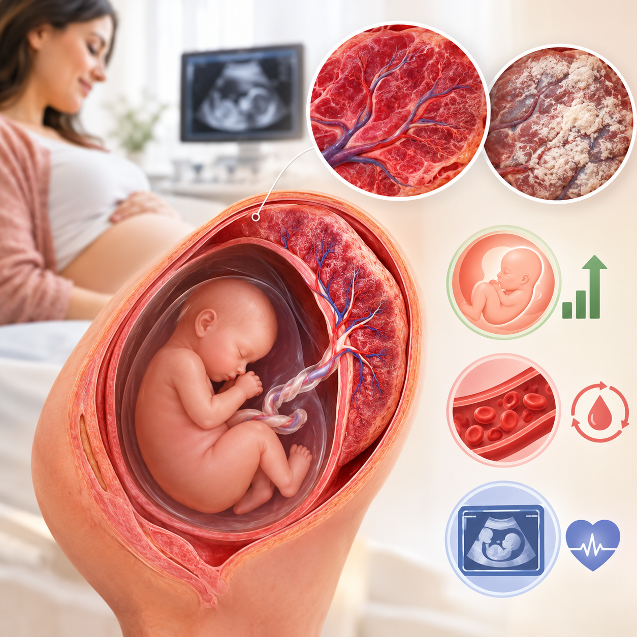 Plasenta Yaşlanması ve Kalsifikasyonu Nedir? Bebeğin Gelişimini, Kan Dolaşımını ve Gebelik Takibini Nasıl Etkiler?